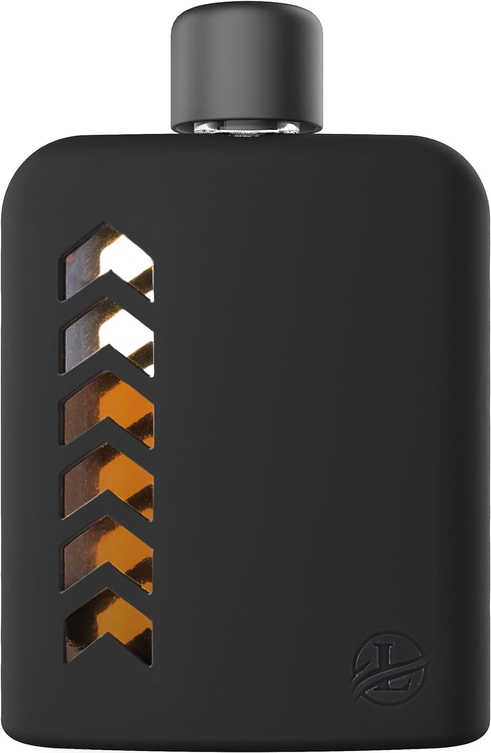 Modern Glass Flask Set - Sturdy Hip Flask with Cork and Silicone Seals for Whiskey, Liquor, Tequila - Includes Metal & Plastic Lids, Funnel, Protective Silicone Sleeves - 100ml.