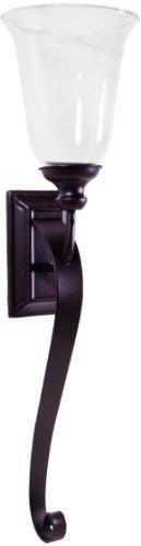 Le'raze Wall Sconce Candle Holder Elegant Wall Decoration for Living Room - Dark Brown Campbell Candle Sconce - 28.5" H - Le'raze by G&L Decor Inc