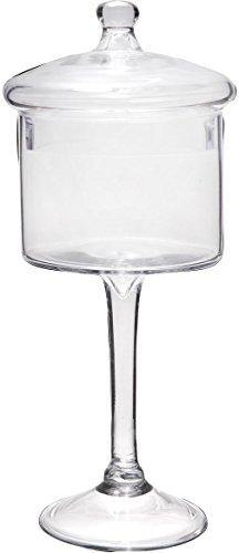 Candy Dishes/Cookie Holders/Apothecary Jars/Cake Plate on glass foot with Lid Home Decor candy dish Set - Le'raze by G&L Decor Inc