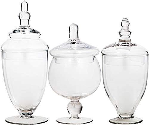 Home Essentials 3013 Apothecary Jar BB Terra Set of 3 - Le'raze by G&L Decor Inc