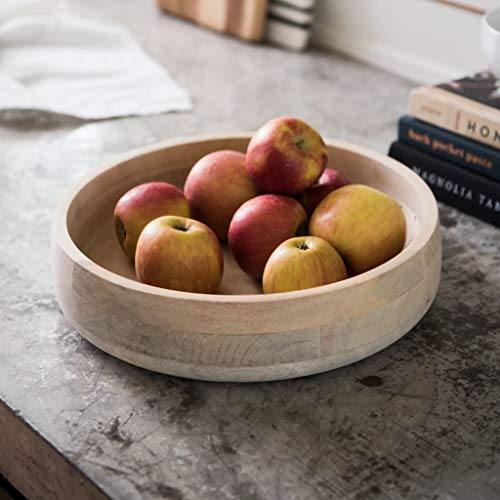 Wooden Salad Bowl for Mixing and Serving, Acacia Wood Serving Bowl for Fruits or Salads – 12-inch Round - Le'raze by G&L Decor Inc