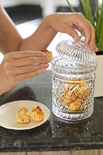 INFTYLE Glass Candy Dish with Lid Set of 4 Crystal Glass Candy Jar Jewelry Box Dappen Dish Cookie Jar for Decorative Storage Gift Idea (4pcs Clear)