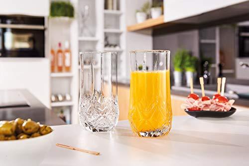 Set of 16 Elegant Drinking Glasses, Includes 8­ Cooler Glasses and 8 Rocks Glasses, 16-piece Glassware Set - Le'raze by G&L Decor Inc