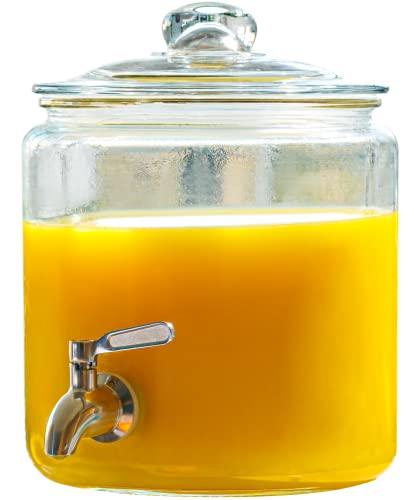 2-Pack 1 Gallon Glass Drink Dispensers With Stand – Beverage Dispenser For Parties, Lemonade, Punch, Iced Tea - View #8