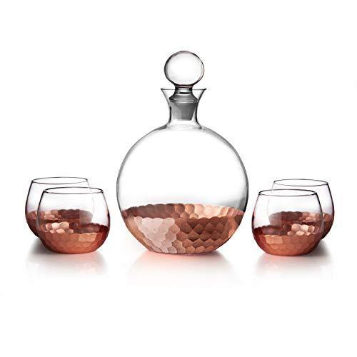 5 Piece Decanter Set-Copper - Le'raze by G&L Decor Inc