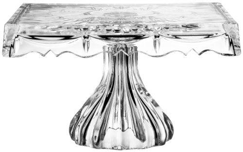 Godinger Crystal Freedom 10-Inch Footed Cake Plate - Le'raze by G&L Decor Inc