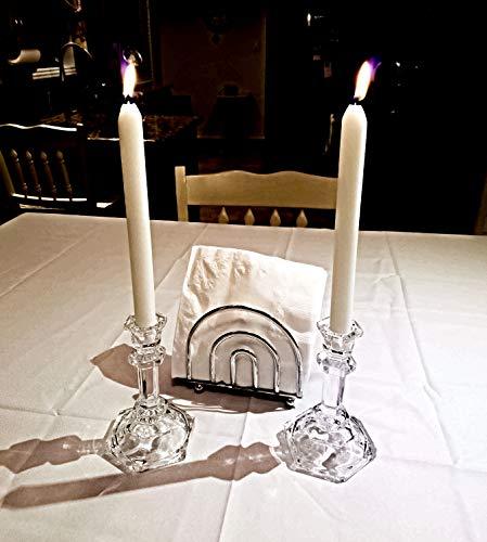 Le'raze Crystal Candlestick Holders Pair - Candle Holder for Wedding, Dining, Party or Any Event - Set of 2 - Le'raze by G&L Decor Inc