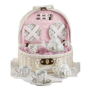 Delton Products Pink Chintz Children's Tea Set for Two - Le'raze by G&L Decor Inc