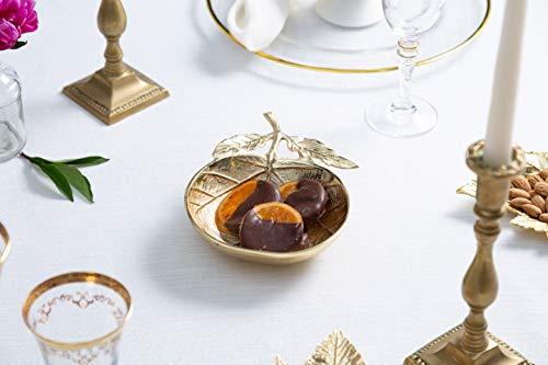 Decorative Fruit Bowl, Candy Dish, Leaf Serving Basket, Centerpiece Bowl for Living Room and Modern Kitchen Table Home Decor - Le'raze by G&L Decor Inc