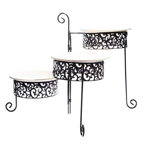 Pressed Metal 3-Tier Serve - Le'raze by G&L Decor Inc