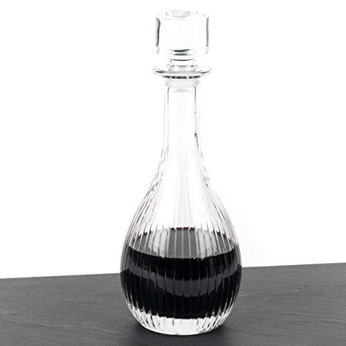 Crystal Wine Decanter with Stopper, Elegant Glass Decanter for liquor, Whiskey, Vodka - 30 Ounce Vintage Whiskey Decanter - Le'raze by G&L Decor Inc