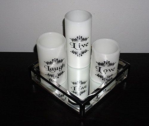 Le'raze Stainless Steel Mirror Trays… - Le'raze by G&L Decor Inc