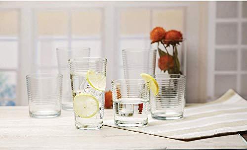 Drinking Glasses Tumbler Light Blue Set of 8, for Water,Cocktail,Juice,Beer,Iced Coffee,Clear Blue Glassware for Kitchen,Thick & Heavy Glass Highball