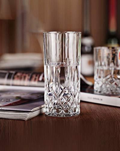 Le'rze Posh Collection Glass Drinking Glasses Set, Set of 6, Special Edition CRYSTAL HIGHBALL Glassware Serveware Drinkware Cups/coolers Set - Le'raze by G&L Decor Inc