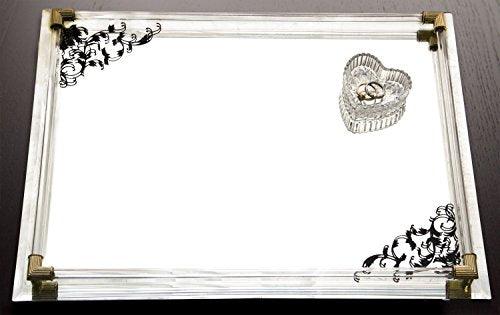 Le'raze Mirror Vanity Tray Square Elegant - Le'raze by G&L Decor Inc
