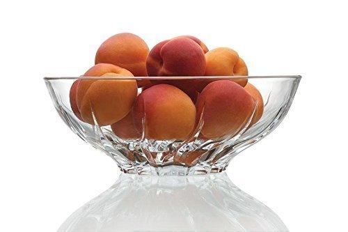 Le’raze Attractive Large Crystal Round Serving Bowl, Beautiful European Design Centerpiece Dish, Elegant Multipurpose Salad bowl, Fruit Server. - Le'raze by G&L Decor Inc