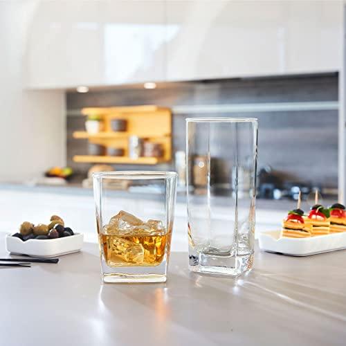 Everyday Drinking Glasses Set of 8 Drinkware Kitchen Glasses for Cockt -  Le'raze by G&L Decor Inc