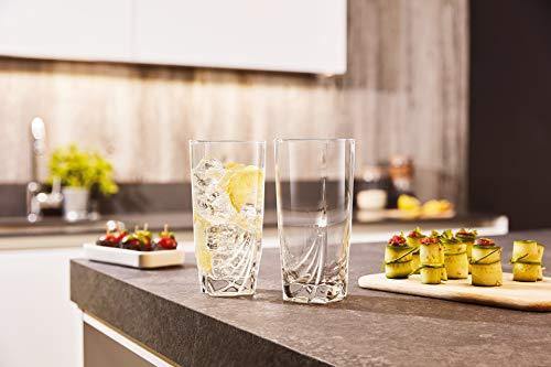 Set of 16 Drinking Glasses, Heavy Base Durable Glass Cups - 8 Cooler Glasses (16oz) and 8 Rocks Glasses (13oz), 16-piece Glassware Set - Le'raze by G&L Decor Inc