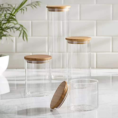 Lawei Set of 10 Glass Food Jars with Bamboo Lids - Food Storage Jars G –  SHANULKA Home Decor