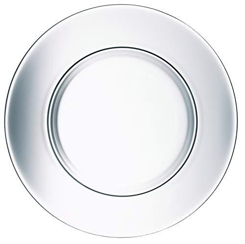 Clear Glass Dinner Plate [set of 12] - Le'raze by G&L Decor Inc