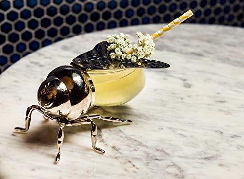 Beautiful Silver Plated Bee Honey Jar with little paddle, Novelty Bee Honey Pot - Le'raze by G&L Decor Inc