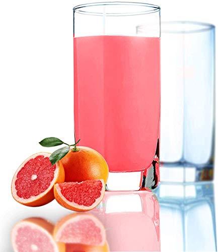 Set of 16 Square Base with Rounded Top Drinking Glasses - Le'raze by G&L Decor Inc