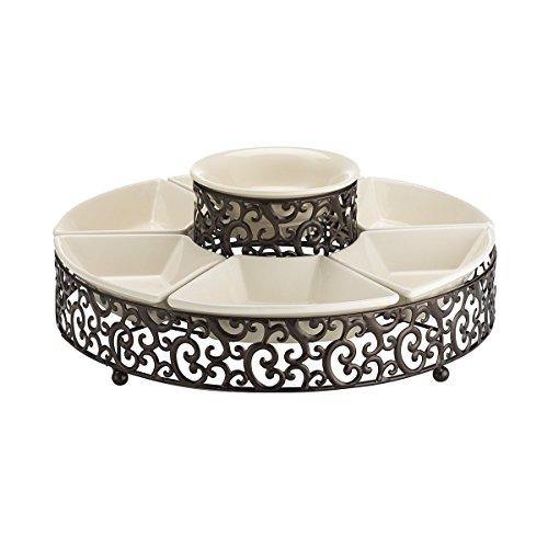 3 Pieces Square Bowl Chip & Dip Serving Set, 7 OZ Ceramic - View #5
