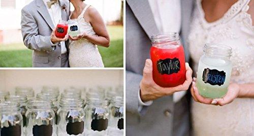 Mason Jar Flatware Caddy, Utensil Holder with Black Chalk Label on Galvanized Tray, Cutlery Organizer, Home and Party Drinkware Set - Le'raze by G&L Decor Inc