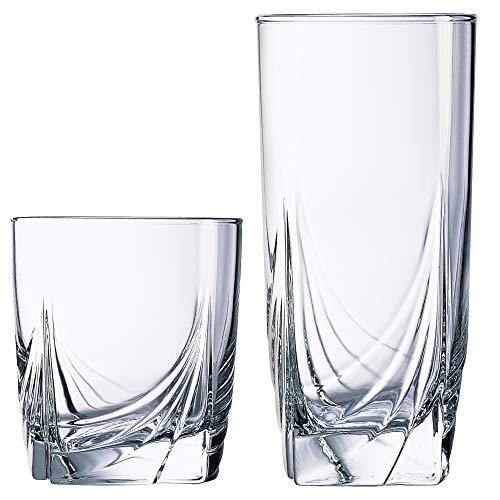 Set of 16 Durable Solar Drinking Glasses Includes 8 Cooler Glasses(17o -  Le'raze by G&L Decor Inc
