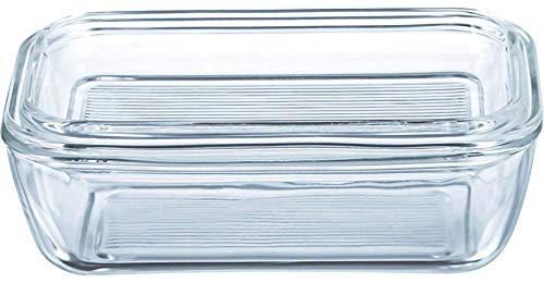 Classic 2-Piece Design Butter Dish with Lid | Covered Tempered Glass Butter Dish | Dishwasher Safe - Le'raze by G&L Decor Inc