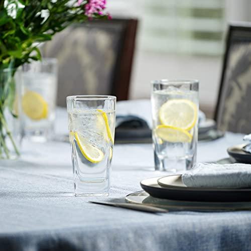 Everyday Drinking Glasses Set of 4 Drinkware Kitchen Collins Glasses f