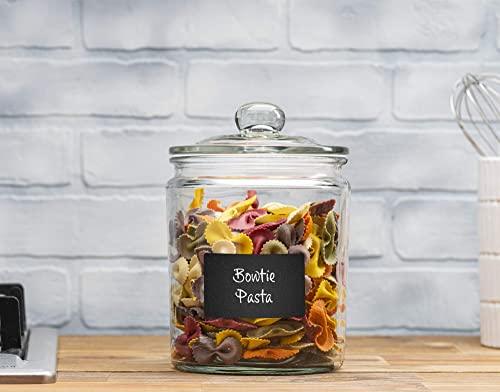 1 Gallon Glass Cookie Jar - Large Food Storage Container with