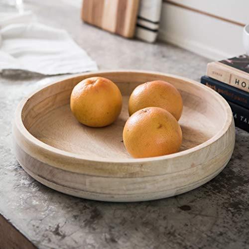 Elegant Wooden Salad Bowl for Mixing and Serving, Acacia Wood Serving Bowl for Fruits or Salads – 10-inch Round - Le'raze by G&L Decor Inc