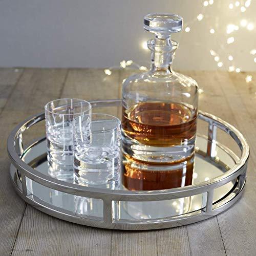 Le'raze Round Vanity Mirrored Tray - Le'raze by G&L Decor Inc