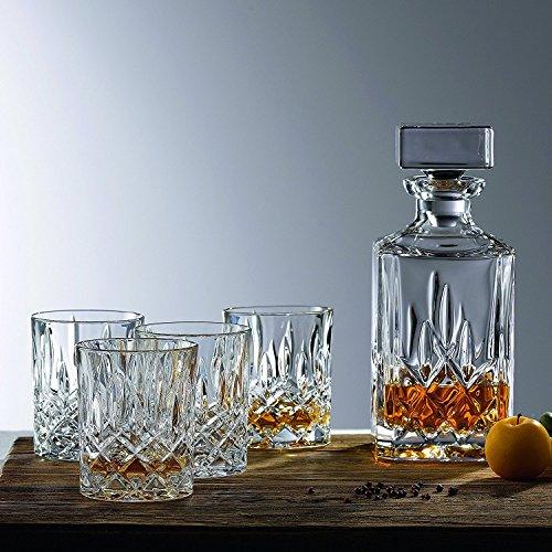 Le'raze 7 piece Whiskey Decanter & Glasses Bar Set, for Wine, whiskey and Liquor, Includes Whiskey Decanter with Ornate Stopper & 6 Cocktail Glasses - Le'raze by G&L Decor Inc