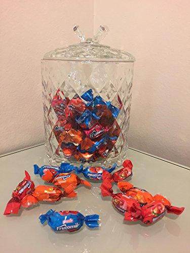 Le'raze Elegant Crystal Diamond-Faceted Candy Jar with Crystal with Butterfly Lid, Quality Decorative Biscuit Dish - Le'raze by G&L Decor Inc