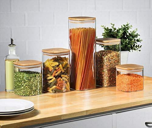 Best Deal for Kitchen Jars Canisters Set of 5 for The Kitchen
