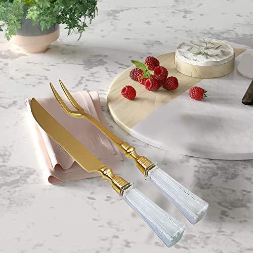 Elegant Cake Server Set 1 Cake Knife and 1 Cake Server - Le'raze by G&L Decor Inc