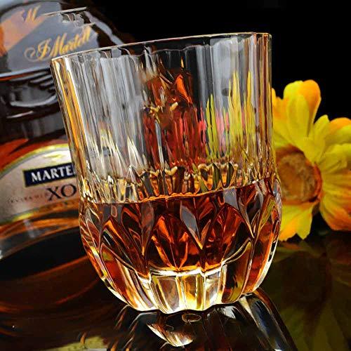 Le'raze Posh Crystal Whiskey glasses [Set of 6] Double Old Fashioned Glasses, Perfect for Serving Scotch, Whiskey or Mixed Drinks - 11Oz DOF Glasses - Le'raze by G&L Decor Inc
