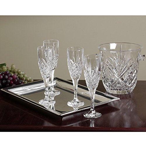 Elegant Crystal Ice Bucket with handles, wine cooler bucket, For weddings,events, parties - Le'raze by G&L Decor Inc