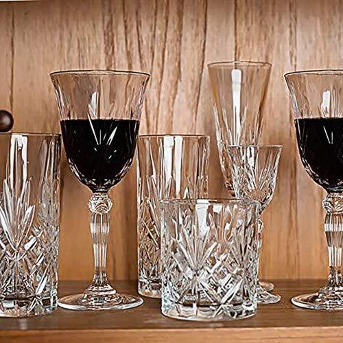 Italian Crystal Red Wine Glasses [Set of 6] Wine Goblets – Cordial Glasses Perfect for Any Occasion, Premium Quality Wine Glass Set | 9 Ounce - Le'raze by G&L Decor Inc