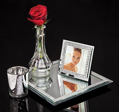 Le'raze 3-Piece Rectangle Mirror Vanity Set with Tray, Picture Frame and Jewelry Box - Le'raze by G&L Decor Inc