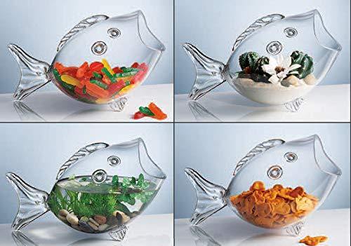 Glass Fish Bowl, Unique Candy Bowl - Serving Bowl, Terrarium
