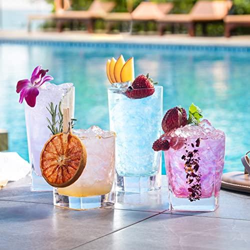 Collins Everyday Drinking Glasses Set of 16 Drinkware Kitchen Glasses