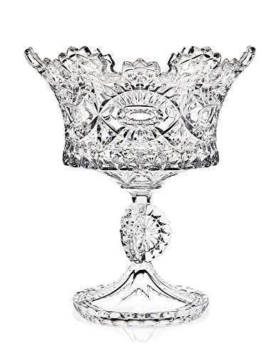 Elegant Footed Candy Dish, Centerpiece on Stem for Fruit, Salad, and Dessert - Le'raze by G&L Decor Inc