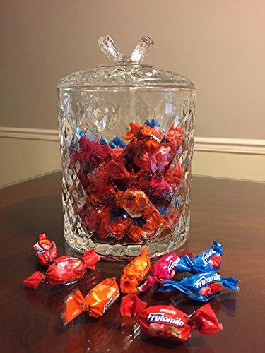 Le'raze Elegant Crystal Diamond-Faceted Candy Jar with Crystal with Butterfly Lid, Quality Decorative Biscuit Dish - Le'raze by G&L Decor Inc