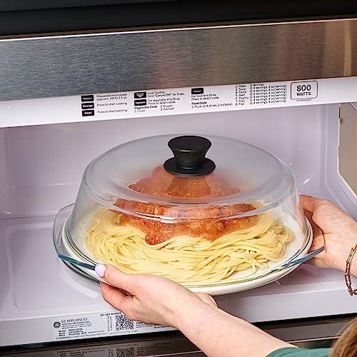 Tall Glass Microwave Splatter Cover for Food Cookware Bakeware