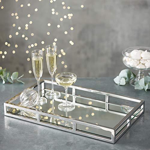Mirrored Perfume Tray, Decorative Vanity Tray for Display, Perfume, Jewelry, Dresser and Bathroom, Elegant Mirror Tray - Le'raze by G&L Decor Inc