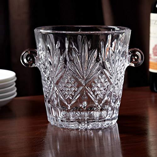 Elegant Crystal Ice Bucket with handles, wine cooler bucket, For weddings,events, parties - Le'raze by G&L Decor Inc