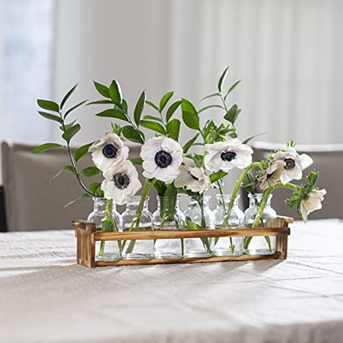 Centerpieces 6 Cylinder Vases Beautifully Decorated With a Black